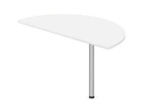 aanbouwtafel,i.h.v.,HxBxD 720-840x1200x600mm,halfrond,Bl-wit
