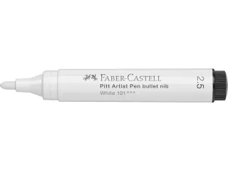 Tekenstift Faber-Castell Pitt Artist Pen 101 wit, 2.5mm - 2