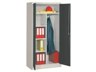 Dossier-/Kledingkast Hxbxd 1950x1000x600mm Ral7035 Front Ral7016 - 2
