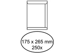 Envelop Akte IEZZY 175x265mm Zelfklevend 100gr Wit