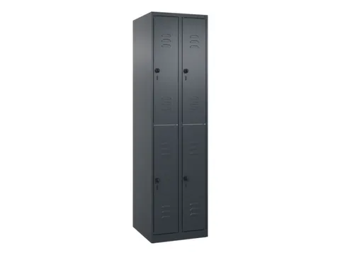 dubbeldekse locker,HxBxD 1850x500x500mm,2x2vak.,vak B 250mm