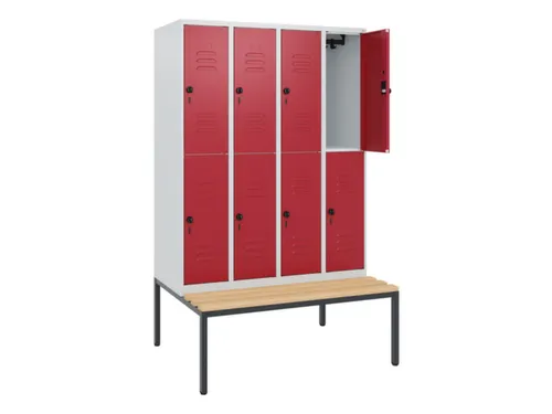 Dubbeldekse dekenkist,HxBxD 1950x1200x815mm,4x2vak.,vak B 300mm