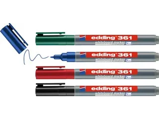 whiteboard marker E-361 assorti kleuren, blister van 4 stuks - 4