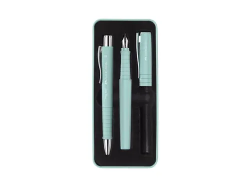 Balpen en Vulpen Faber-Castell Poly Pen in giftbox caribic blue
