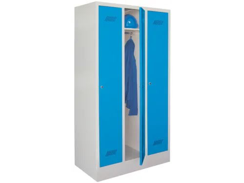 locker,HxBxD 1850x900x500mm,3vak,vak B 300mm,RAL7035,front RAL7035