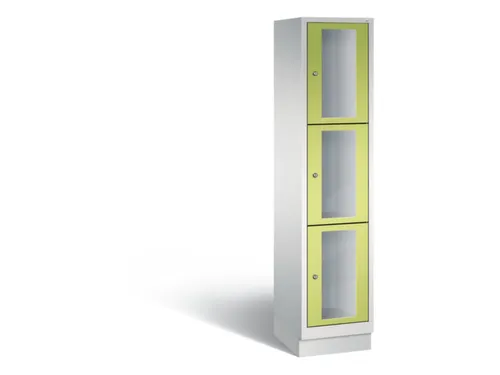 Lockerkast 1800x420x500mm 1x3 vakken Cilinderslot, Sokkel, RDS1108060