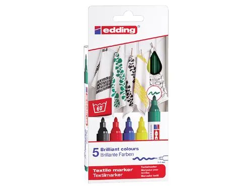 Viltstift edding 4500 textiel rond 2-3mm basis assorti