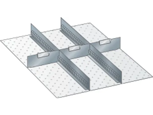 Indelingsmateriaal H 75mm 2gesleufde Lengteverdelers/3dwarsverdelers