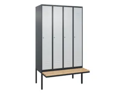 locker voor scheiding van kleding,HxBxD 2120x1200x815mm,4vak