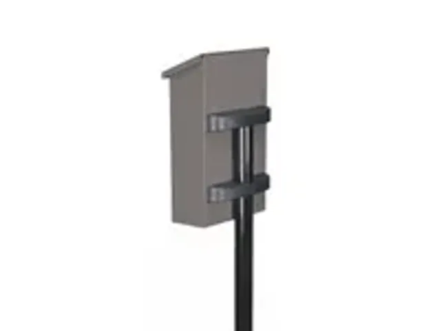 OUTLET Brievenbuspaal gegalvaniseerd staal incl. montagebeugels Zwart