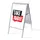 Stoepbord A1 complete set met print "Take Away" Wit