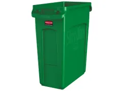 Slim Jim Afvalcontainer Met Luchtsleuven 60 Liter Groen