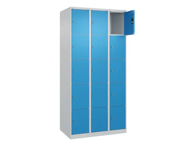 lockerkast,HxBxD 1850x900x500mm,3x5vakken,vak B 300mm,cil.-slot