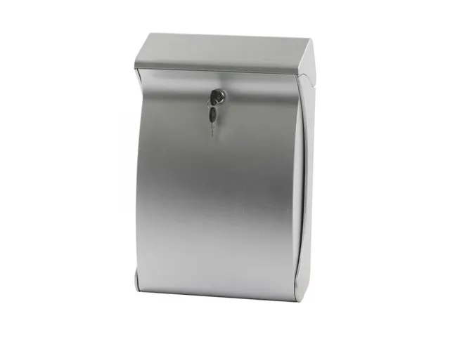 Brievenbus ‘swing’ Zilver Kunststof