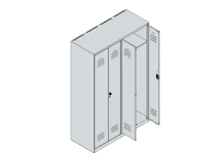 PBM-locker,HxBxD 1850x1200x500mm,4vak,vak B 300mm,cil.-slot - 3