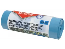 vuilniszak voor oud papier 70x105cm 120L LDPE 35 micron blauw 10 stuks