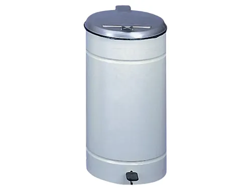 afvalverzamelaar,1x70l,HxØ 700x450mm,klemring,romp staal ijzerglans