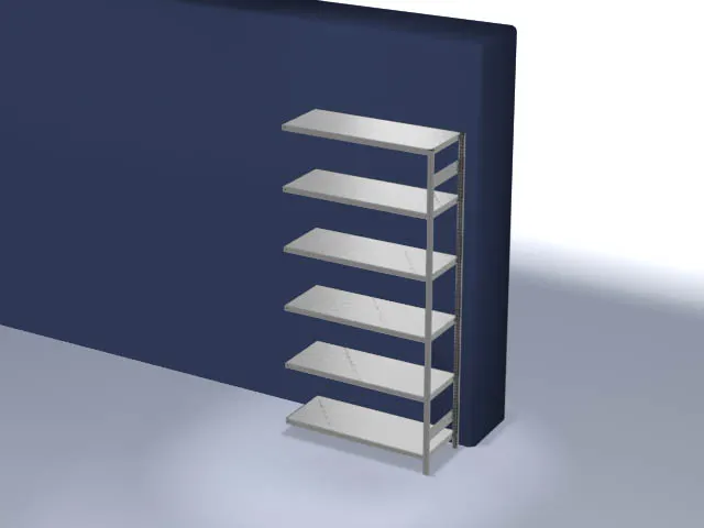systeemstelling,aanbouwveld,HxBxD 2500x1310x535mm,vakl. 230kg
