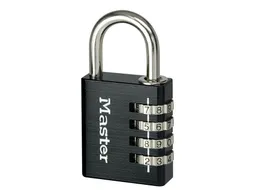 Hangslot MasterLock combi alu + sleutel 40mm zwart
