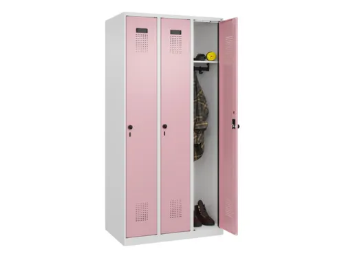 locker,HxBxD 1850x900x500mm,3vak,vak B 300mm,draaigrendel