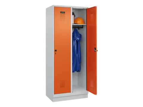locker,HxBxD 1950x800x500mm,2vak,vak B 400mm,draaigrendel,sokkel
