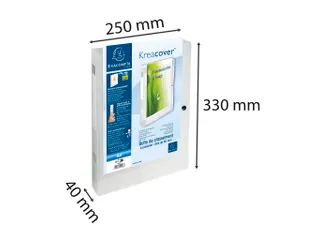 Klasseerdoos PP Krea cover rug 40mm wit - 4