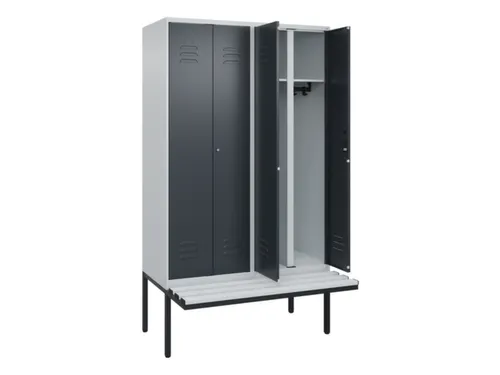 locker voor scheiding van kleding,HxBxD 2120x1200x815mm,4vak