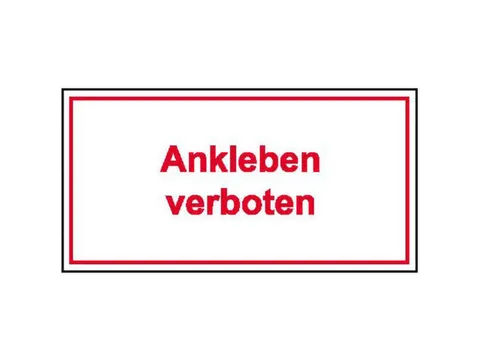 aanwijzingsbord,Aanplakken verboden,PVC,rood/wit,om te verlijmen
