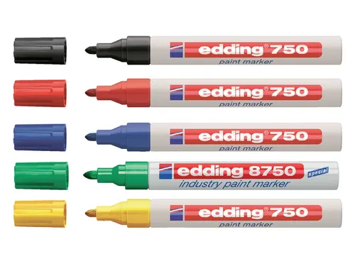Viltstift edding 750 lakmarker rond blauw 2-4mm