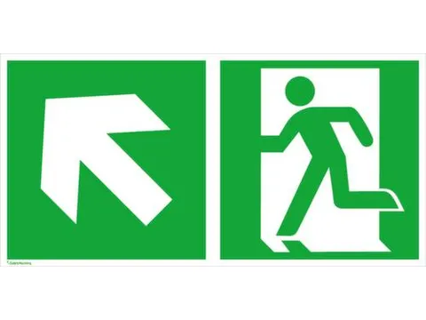 Borden Voor Vluchtroutesignalering,Nooduitgang Links