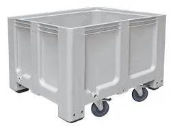 Stapelcontainer Pe Hxbxd 760x1200x1000mm 610 Liter 4Wielen Grijs