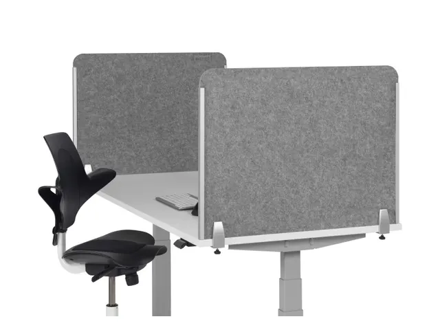 Akoestische Scheidingswand Bureau 60x80cm LichtGrijs Gesloten