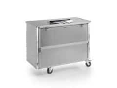 Dossierafvalbak 650 Liter Aluminium Hxlxb 990x1300x700mm Inworpsleuf