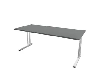 in hoogte verstelbaar bureau HxBxD 720-840x1800x800mm MS-donkergrijs - 1