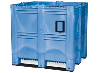 Mega-Stapelcontainer Pe 1250x1300x1150mm 1400 liter Gesloten Blauw - 1
