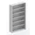 kantoorstelling grondveld HxBxD 2200x1306x335mm 6 OH Stalen Ral7035