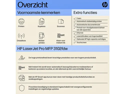 Multifunctional Laserprinter HP laserjet 3102fdw