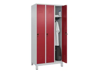 locker,HxBxD 1950x900x500mm,3vak,vak B 300mm,draaigrendel,voeten - 3