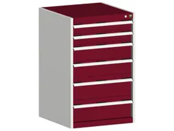 ladekast HxBxD 1000x650x525mm 6laden romp RAL7035 front RAL3004