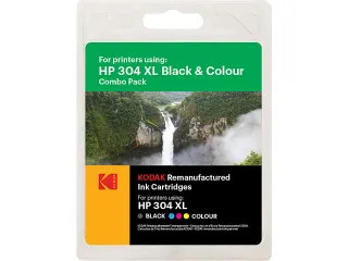Kodak HP 304XL 3JB05AE inkt Zwart+kleur Rebuilt 2-pack - 1