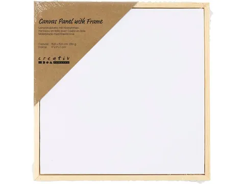 Canvaspaneel Creativ Company met lijst 158x158mm wit