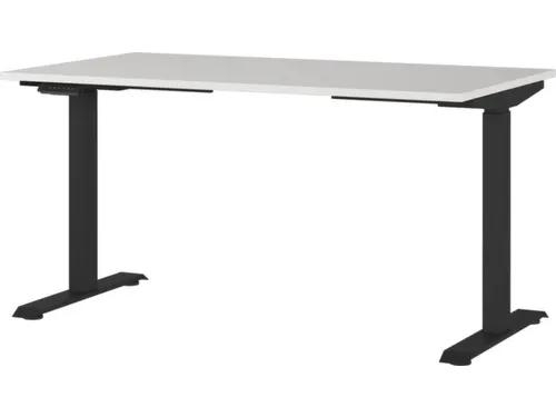 Elektrisch ihv bureau,HxBxD 720-1200x1400x800mm,blad lichtgrijs