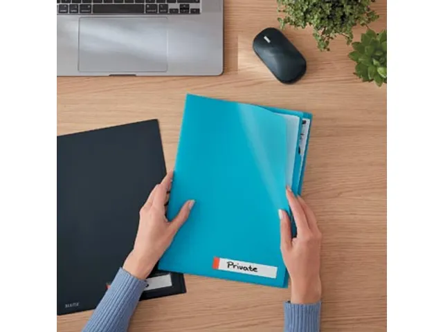 Cosy L-Map A4 3-Tabs Pp 0.20mm A4 Blauw ondoorzichtig