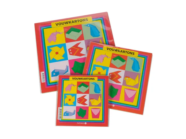 Vouwkarton vierkant 20x20cm 120gram assorti 40 vel