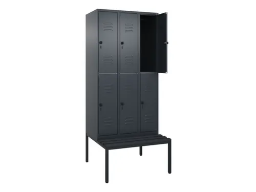 Dubbeldekse dekenkist,HxBxD 2120x900x815mm,3x2vak.,vak B 300mm
