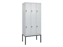 dubbeldekse locker,HxBxD 2120x900x500mm,3x2vak.,vak B 300mm