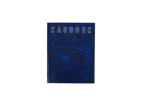Kasboek Qua 165x210mm 96blz 2 kolommen blauw
