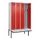 locker met bank,voor scheiding van kleding,HxBxD 2120x1200x815mm,4vak