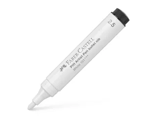 Tekenstift Faber-Castell Pitt Artist Pen 101 wit, 2.5mm - 1
