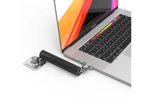 Compulocks Dual Head Coiled Cable Keyed Lock, 2 clés, Acier galvanis